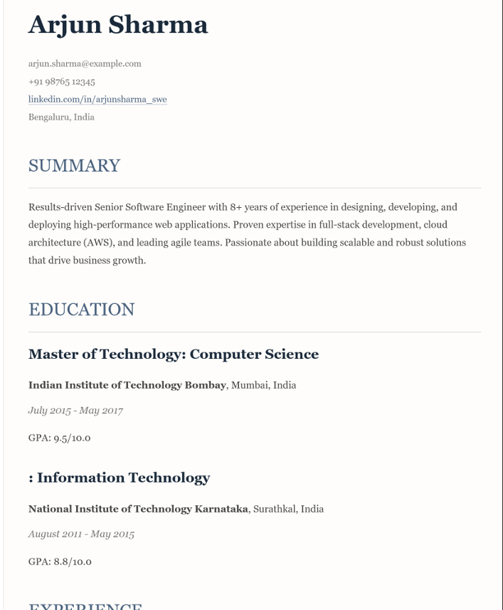 Resume Generator